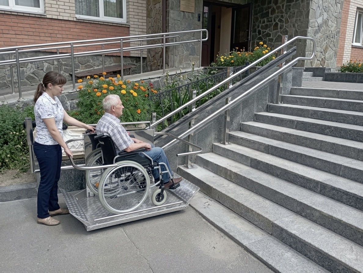 Підйомник біля Меморіалу Кобзарю